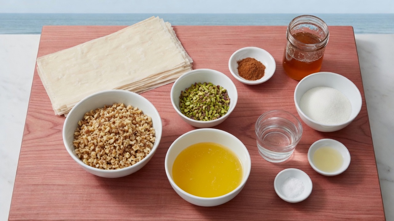 Ingredients for Baklava