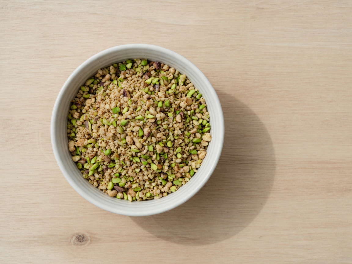 Finely chopped walnuts and pistachios tossed with cinnamon