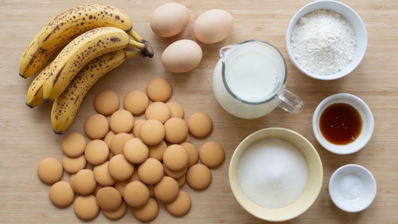 Ingredients for Banana Pudding