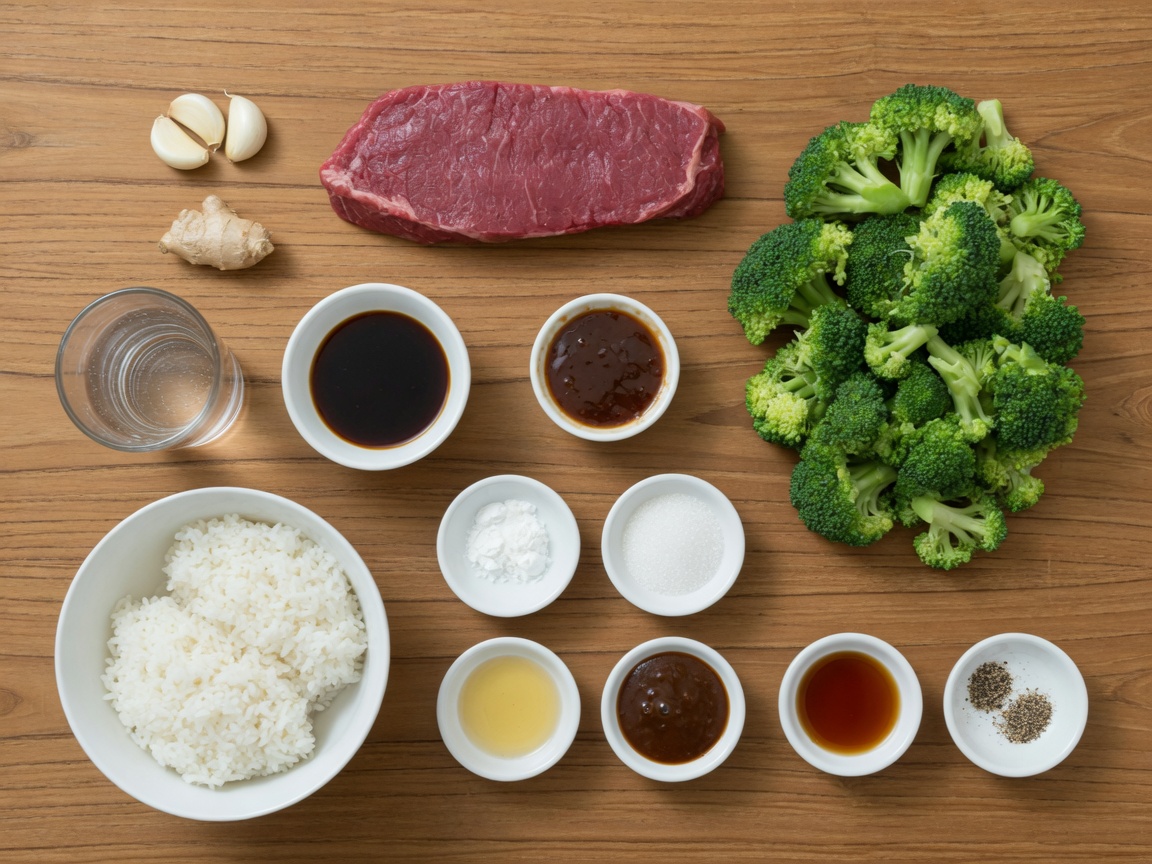 Ingredients for Beef and Broccoli
