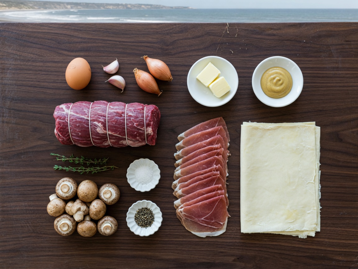 Ingredients for Beef Wellington