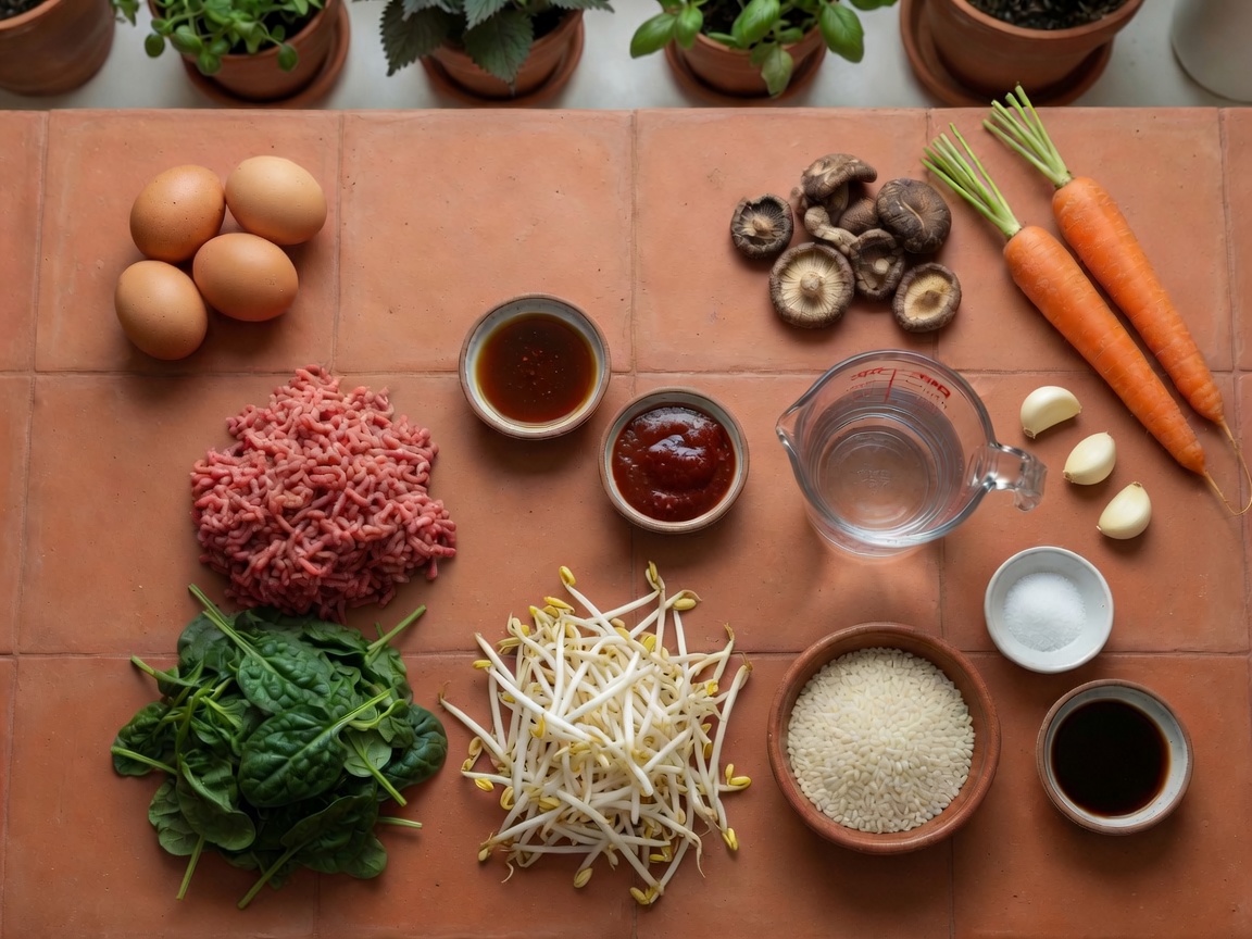 Ingredients for Bibimbap