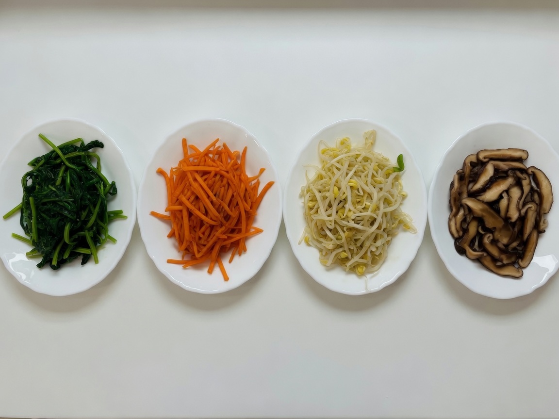 Vegetables cooked separately
