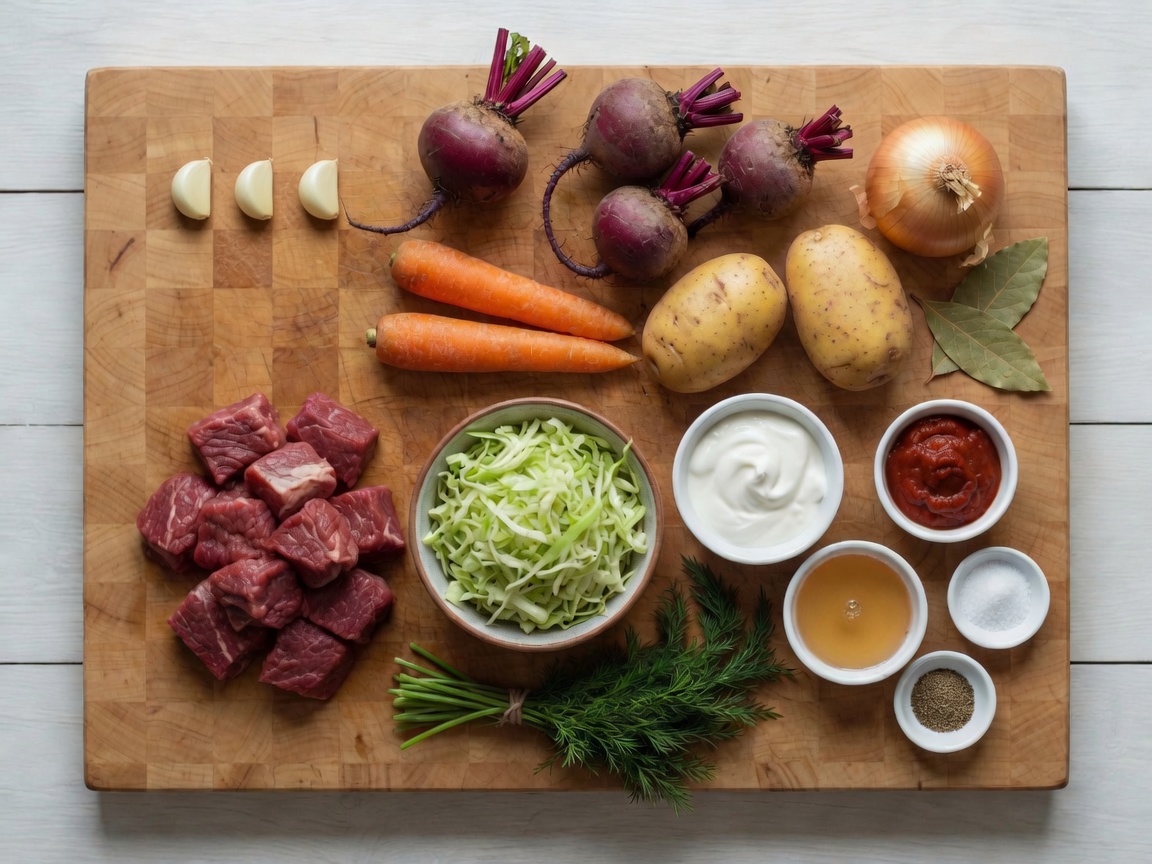 Ingredients for Borscht