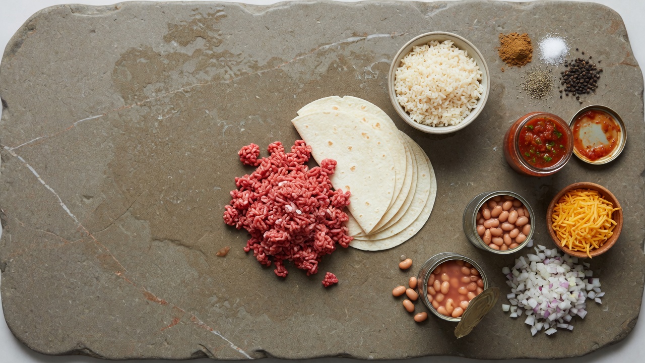 Ingredients for Burrito