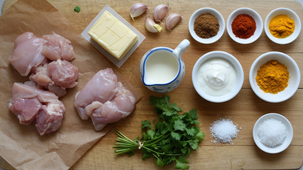 Ingredients for Butter Chicken