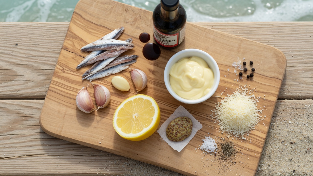 Ingredients for Caesar Dressing