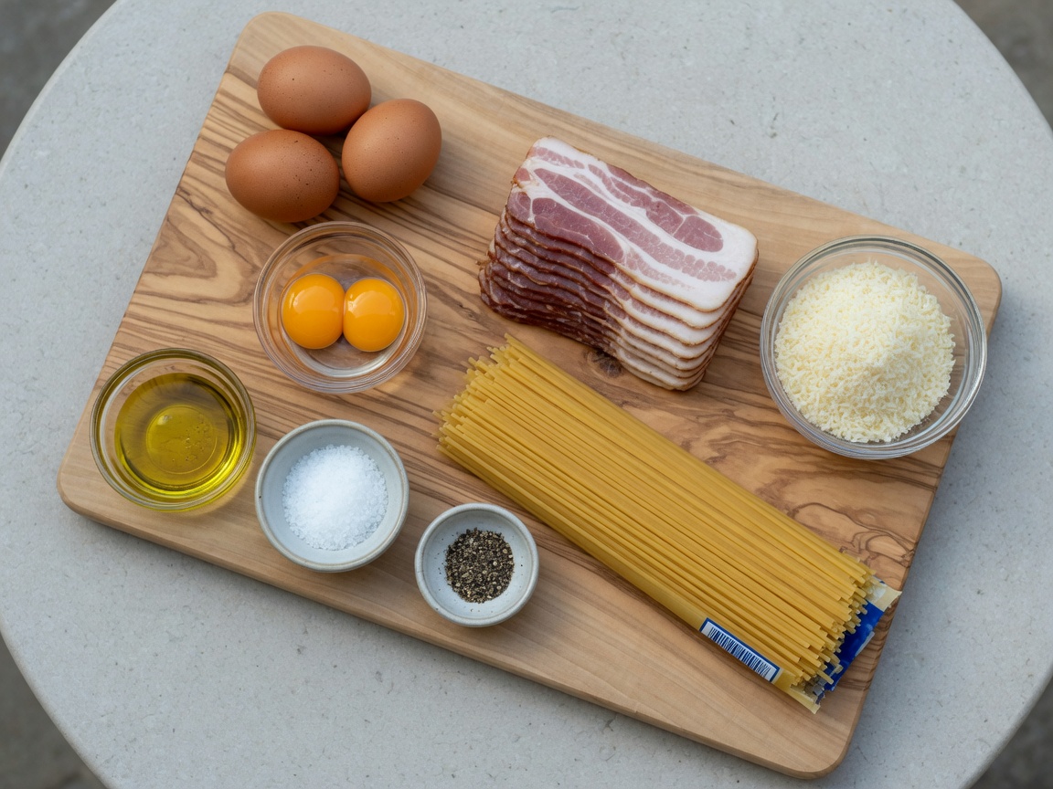 Ingredients for Carbonara