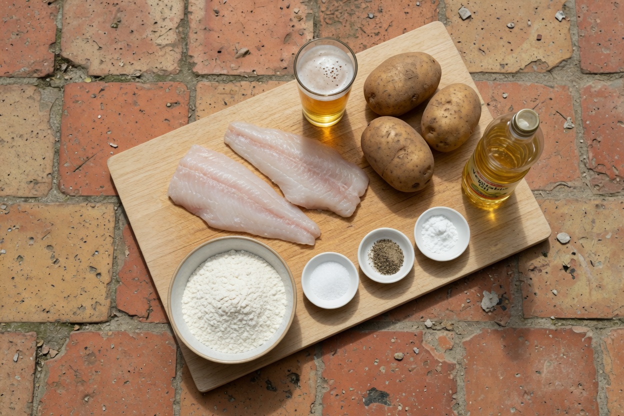 Ingredients for Fish and Chips