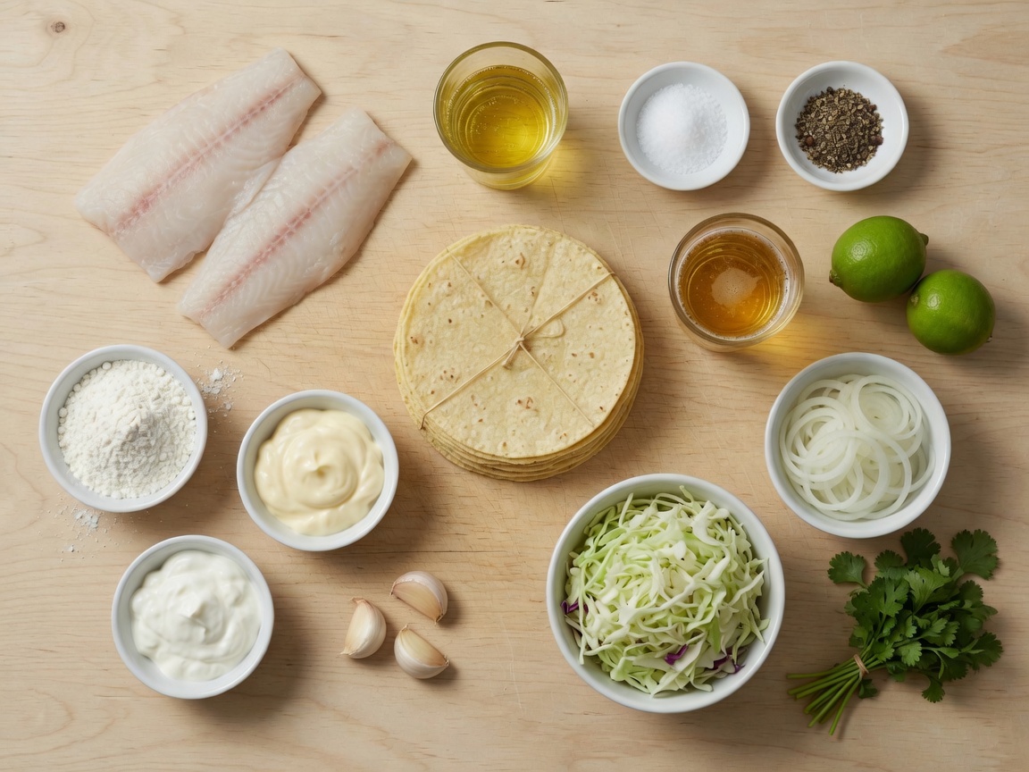 Ingredients for Fish Tacos
