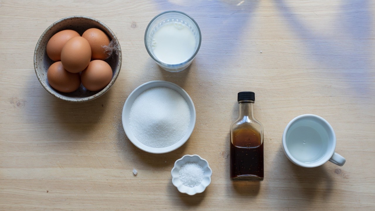 Ingredients for Flan