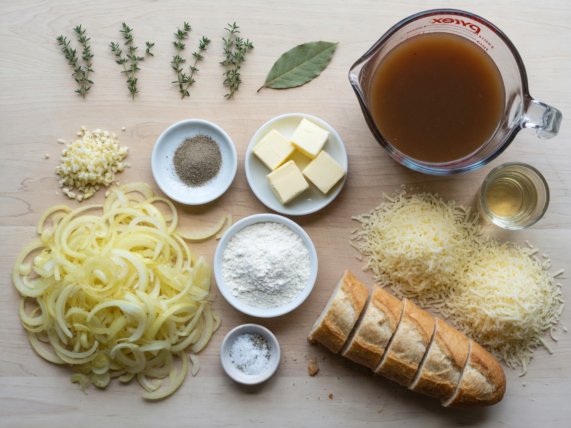 Ingredients for French Onion Soup