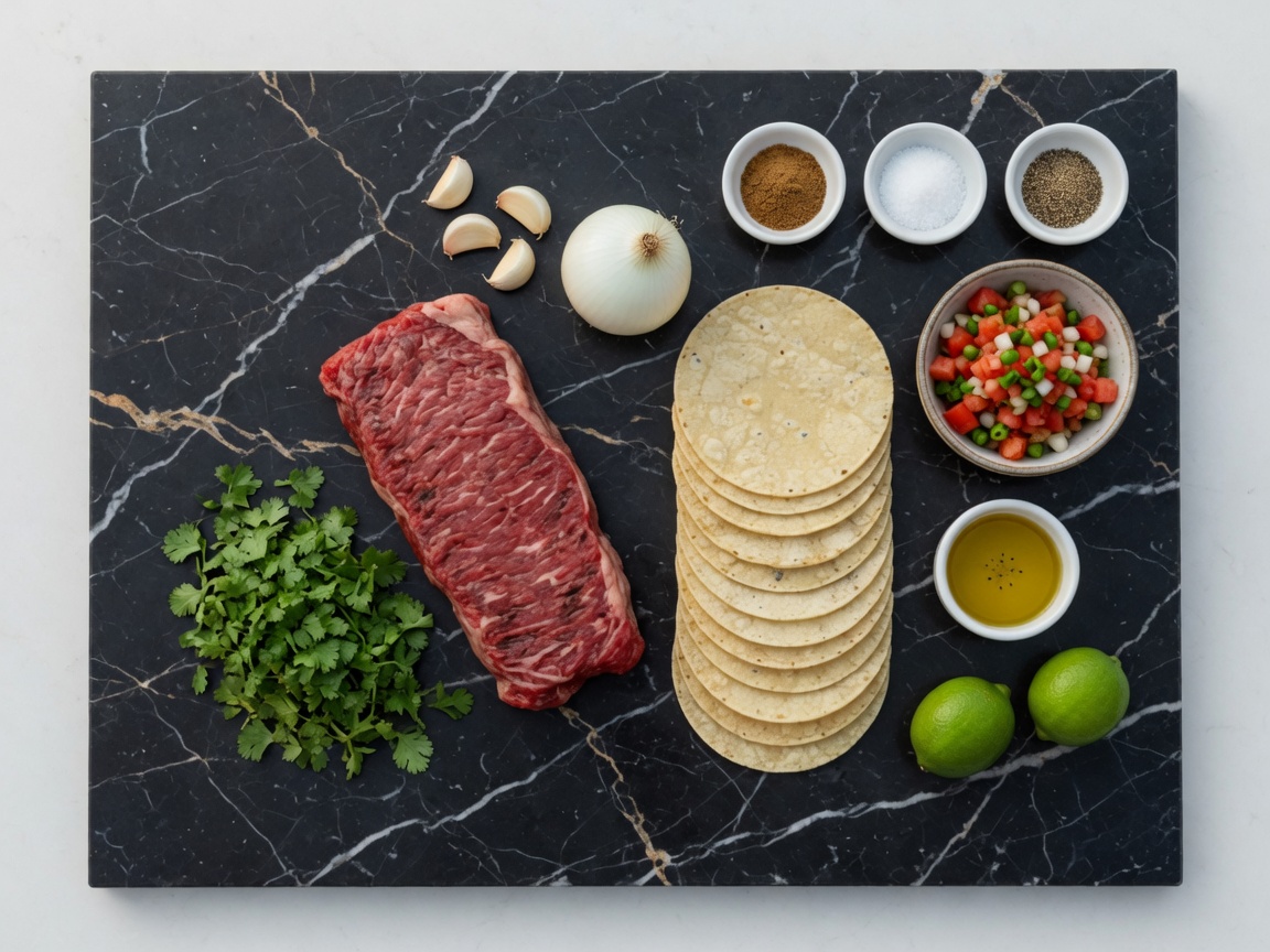 Ingredients for Grilled Steak Tacos