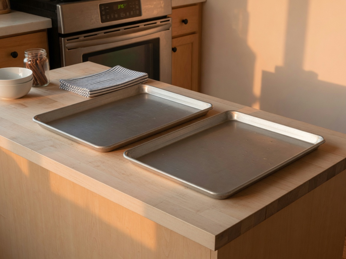 Oven at 375 with two bare baking sheets