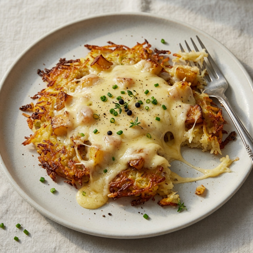 Illustration based on Cheese Fondue Hash Browns